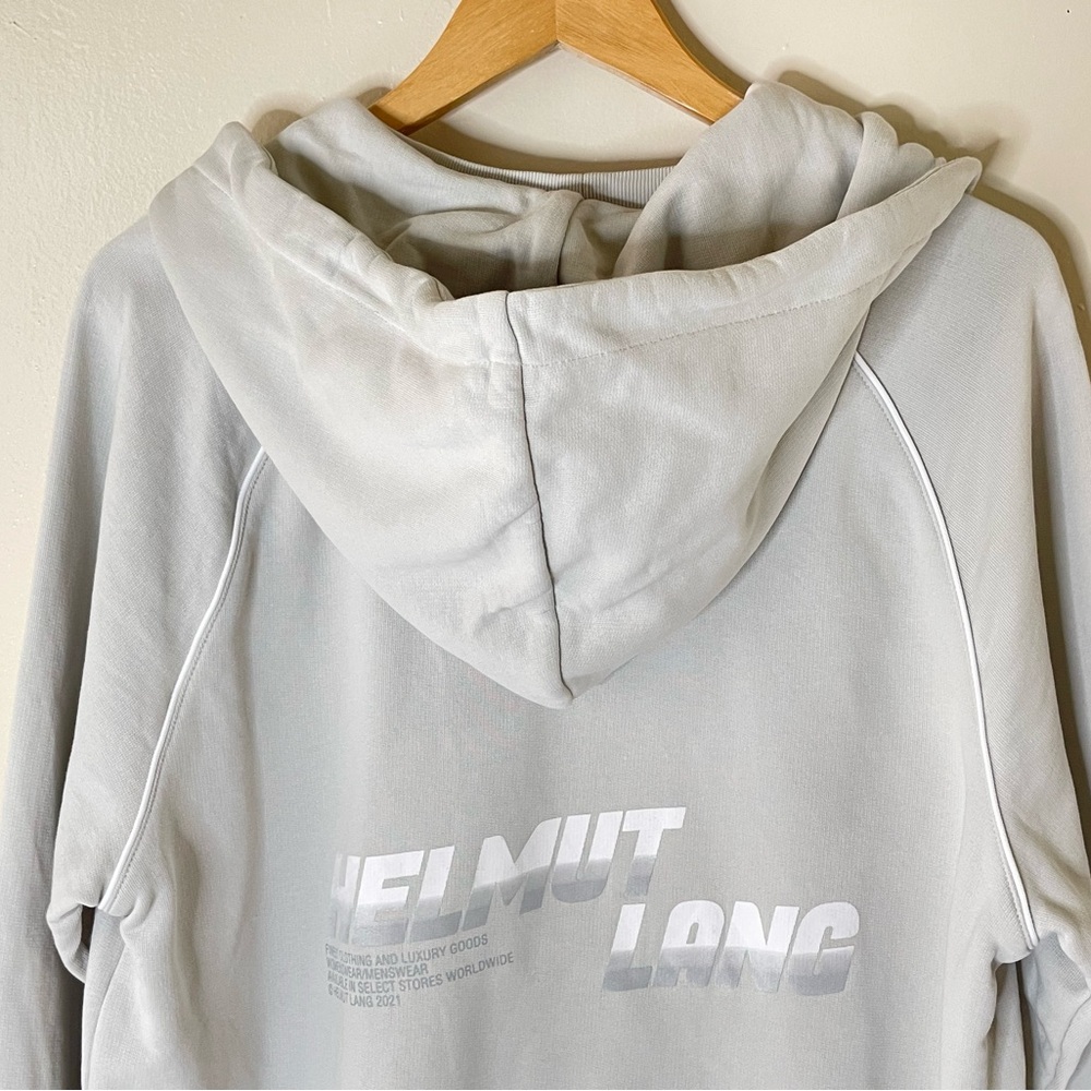 Helmut Lang men’s gray Reagan Hoodie sweatshirt streetwear - Picture 6 of 11